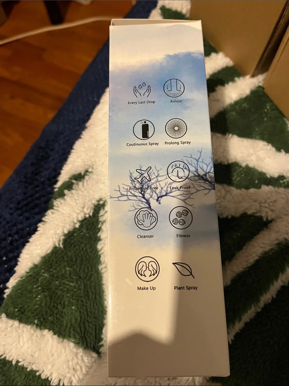 Continuous Spray Mister Bottle - White/Blue